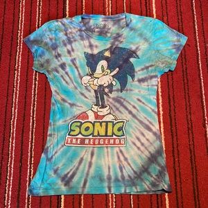 Vintage Tie dyed Sonic the Hedgehog shirt